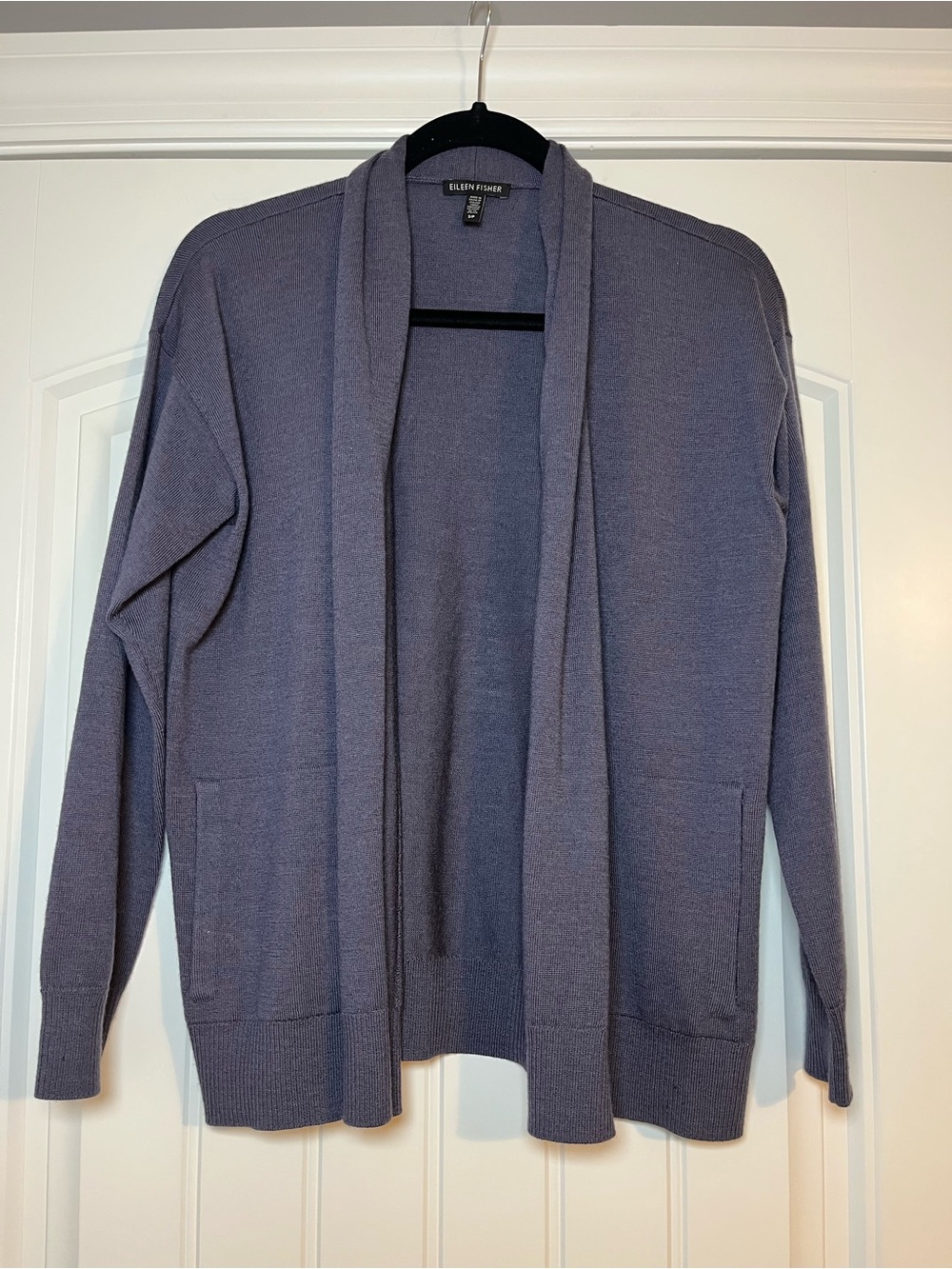 Eileen Fisher Merino Wool Open Face Cardigan Size Small Chic Minimalist Office